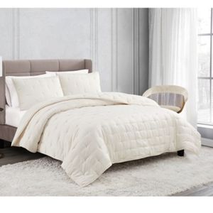 Badgley Mischka Home Tufted Matte Satin Twin 2 Piece Quilt Set- color Ivory